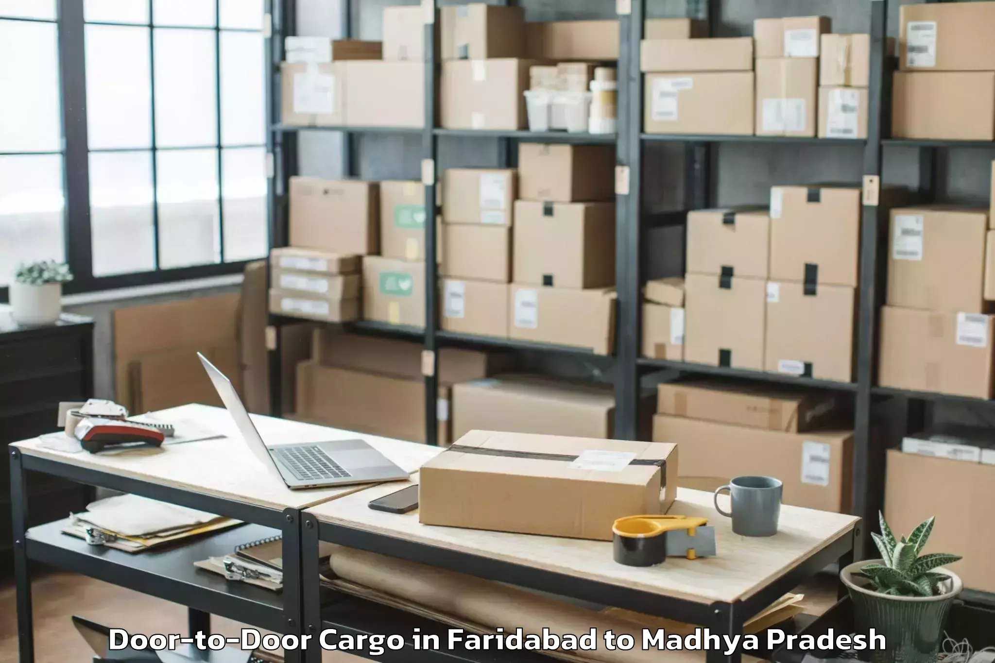 Book Faridabad to Basoda Door To Door Cargo Online